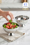 Luce Double 18/10 Stainless Steel Ice Cream Dessert Presentation Bowl Steel Presentation Container Serving Dish 14cm