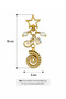 Ammonite Design Sea Themed Keychain |   Real Pearl and Steel Detailed Bag Accessory - 2
