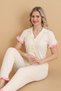 Mirano 9500 Solid Color Pegasus Fabric Buttoned Short Sleeve Women's Pajama Set - 4