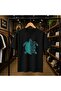 And into Karetta Chest Printed 100% Cotton Oversize Loose Regular Fit Crew Neck T-Shirt