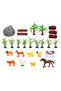 Kids Animal Playset with Trees, Farm Animals & Storage Bottle – Educational Toy Set for Imaginative Play - 3