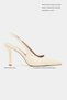 Elara Butter Yellow Matte Slingback V Vamp Line Pointed Toe Women's Heeled Shoes - 2