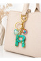 Turquoise Stone Letter R Keychain – Stylish Resin Bag and Wallet Accessory - 2