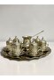 6-Person Ottoman Luxury Coffee Cup Set |   Coffee Pot with Tray and Sugar Bowl |   Engraved Metal Set