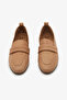 Tan Genuine Leather Classic Women's Ballerina Shoes - 6