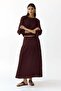 Textured jersey midi skirt