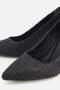 Women's black pointed-toe woven espadrille mules - 3