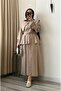 Lora Tensel Fabric Gold Detailed Skirt Suit - 2