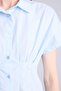 100% Cotton Fitted Poplin Short Sleeve Shirt H8683Ax26Sm - 5