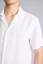 100% Linen Regular Fit Polo Collar Short Sleeve Shirt G5254Ax26Sm - 4