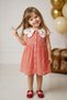 Baby Girl Girl Child Birthday Party Wedding Dress Short Sleeve Sleeveless Striped Collared Lined - 4