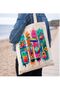 Colorful Tropical Summer Themed Printed Cloth Bag Beach Patterned Daily Stylish Tote Bag - 2