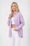 Women's Cotton Blend Terry Cotton Boyfriend Long Sleeve Basic Shirt Lilac - 3