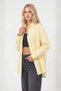 Women's Cotton Blend Terry Cotton Boyfriend Long Sleeve Basic Shirt Yellow - 3