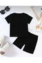 Girls' Capybaras Flowery T-Shirt Shorts Set - 2