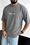 Men's Spectacular Gray Oversize Casual T-Shirt
