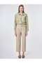 Belt Detailed Viscose Trousers Cream - 2