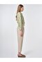 Belt Detailed Viscose Trousers Cream - 5