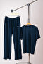 Premium Oversize Basic Mavi Takım - 5