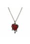 Gothic Red Heart Chain Necklace Unisex Metal Design - 3