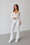 Women's Extra High Waist Gathering Spanish Leg Ribbed Fabric Flexible Sports Casual Daily Leggings - 4