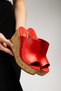Genuine Leather 34-35-36-37-38-39-40 Size Natural Cork Look Women's Slippers - 4