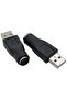 محول تحويل PS2 إلى USB للكمبيوتر، موصل للوحة المفاتيح والماوس، قابس PS2 أنثى إلى قابس USB ذكر - 5