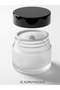 2 Pcs Black Glossy Lid Frosted Lip Care Cream Cosmetic Hand Care Travel Glass Jar 20ml - 3