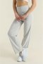 Women's Extra High Waist Gathering Straight Leg Ribbed Fabric Flexible Sports Casual Leggings - 3