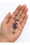 Purple Moon Star Figured Gothic Keychain Metal Unisex Accessory - 2