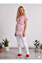 Pregnant Women's Striped Cotton Bluse with Breastfeeding Feature