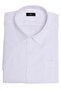 Men's big size plus size cotton classic collar short sleeve single pocket dobby white shirt