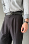 Men's Baggy Fit Gabardine Fabric Trousers - 3