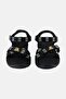Men Brand Logo Velcro Sandals, Black Combo - 2