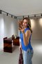 Cobalt Blue Ribbed Sleeveless Knitwear - 2