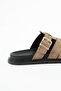 Baldy Mink Suede Buckle Detailed Slippers - 4