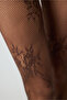 Roses Fishnet Brown Pantyhose - 2