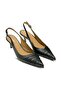 Genuine Leather Pointed Toe Low Heel Shoes 053 Black (Black) - 2