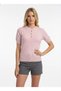 12467 Women's Crew Neck Button Detail Hair Knit Knitwear Blouse - 2