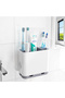L MULTI Toothbrush and Toothpaste Holders for Bathrooms Countertop - Detachable 5 Slots Kids Electri