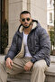 Men's Winter Premium Hooded Smoked Fur Lined Raincoat - 4
