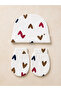 Heart Patterned Newborn Hat & Glove Set – Soft Cotton Baby Set - 2