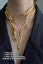 Bendable Shapeable Snake Zircon Stone Serenay Şahmeran Necklace Bracelet Crown Waist Accessory Premium - 2
