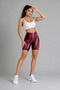 High Waist Patterned Biker Leggings Women's Sports Short Leggings Gathering Stretchy Fitness Shorts - 2