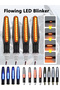 4pcs Universal Motorcycle Led Turn Signals Blinker Flowing Water Flashing Lights Stop Signal Ligh... - 7
