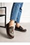 Perano Brown Stone Detailed Women's Shoes - 3