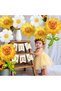 Other Other HG9216 8pcs Sunflower Daisy Rose Foil Balloons Pink White Flower Air Globos Baby Shower - 3