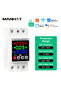 قاطع دائرة كهربائية MANHOT WiFi 63A بتقنية WiFi، يثبت على سكة DIN، شاشة عرض 3 في 1، قابل للتعديل للحماية من زيادة الجهد والتيار