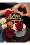 3pcs Gold 3/5pcs Cake Topper Decoration Happy Anniversary ,Wedding Anniversary Cake Decoration, Birt - 3