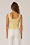 Lace Detailed Ribbed Tank Top – Basic Stylish and Body-Fitting Women's Top - 2